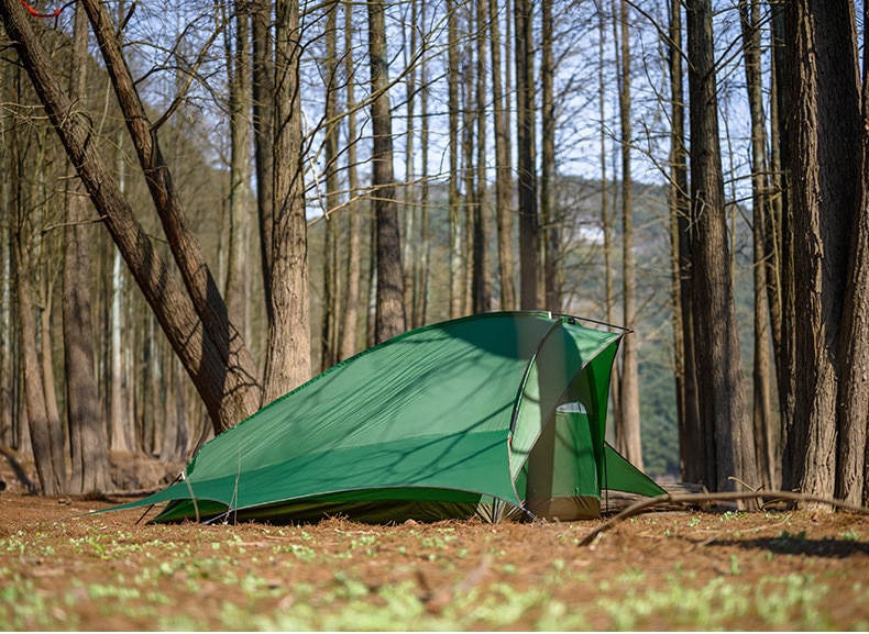 Cheap Goat Tents New  FLYING FISH Ultralight Camping Tent Outdoor 20D Silicone Nylon 2 Persons Backpacking Hiking Tent With Free Mat   